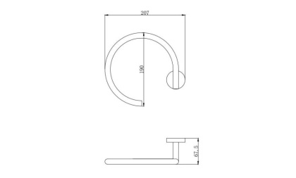 Полотенцедержатель кольцо AQUATEK AQ4012CR ВЕГА