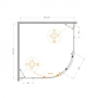 MOLVENO-R-11-100+30-P-Cr Душевой уголок Условные размеры, мм:1300x1300x1950 Габариты с диапазоном регулировок, мм:(1280-1305)x(1280-1305)х1950 Ширина входа, мм:480  MOLVENO-R-11-100+30-P-Cr Душевой уголок Условные размеры, мм:1300x1300x1950 Габариты с диапазоном регулировок, мм:(1280-1305)x(1280-1305)х1950 Ширина входа, мм:480