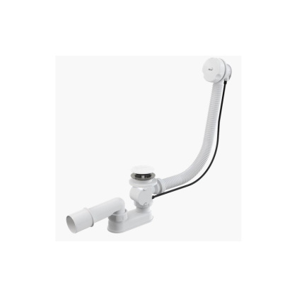 Сифон для ванны автомат комплект, белый Сифон для ванны автомат комплект, белый