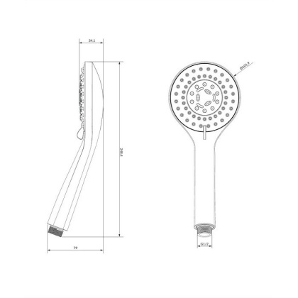 Душевая лейка OMNIRES YOSEMITE-RGL (золото)