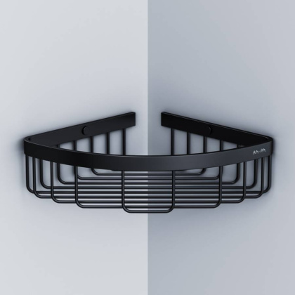 Корзина для душа угловая Sense L, 5,9х30х23 см, черная, A7452122