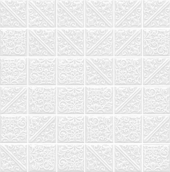 Мозаика 21023 Ла-Виллет белый 30,1*30,1*6,9(7шт/0,634м2), м2