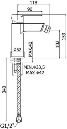 Смеситель для биде Paffoni Ringo RIN131BO