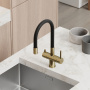 Смеситель для кухни SANCOS Lucia с возможностью подключения фильтра для воды, цвет брашированное золото, арт. SC4004BG