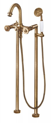 APHRODITE-VDP-01-O Напольный смеситель для ванны с ручным душем, исполнение хром, ручки Куб APHRODITE-VDP-01-O Напольный смеситель для ванны с ручным душем, исполнение хром, ручки Куб