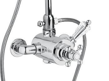 VINTAGE-D-T-01-Sw Смеситель для душа термостатический Исполнение: Хром, Ручки: Swarovski  VINTAGE-D-T-01-Sw Смеситель для душа термостатический Исполнение: Хром, Ручки: Swarovski