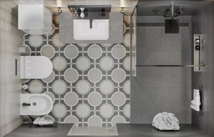 Декор ID149 Джиминьяно серый 48см*49,5см*9мм (1уп/5шт/)1 наборный матовый, шт