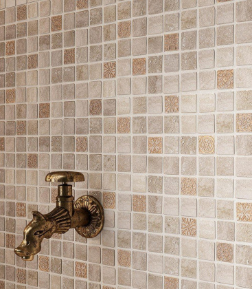 Декор 2 мозаичный MBD002 Риальто Антика бежевый светлый матовый 30см*30см*9мм (1уп/6шт/)., шт