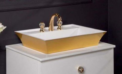 Столешница Solid Glass белая прямая 81*52см