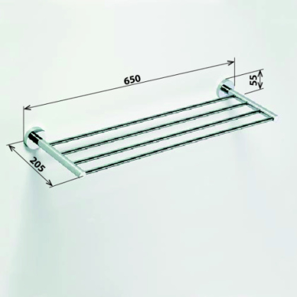 Полка для полотенец Bemeta Omega 104105082 Хром
