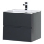Тумба с раковиной Aquanet Алвита 60 серый антрацит