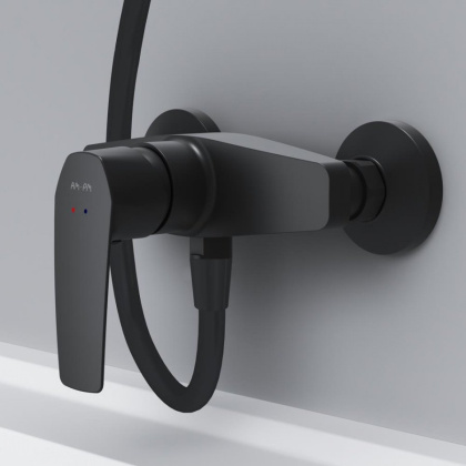 F42890A24 Gem набор 2в1: Смеситель д/душа, верхний душ d 220 мм, ручн.душ 110 мм, 1 ф-ция, душевая штанг