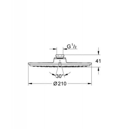 Верхний душ GROHE Rainshower Cosmopolitan 210, хром (28373000) Верхний душ GROHE Rainshower Cosmopolitan 210, хром (28373000)