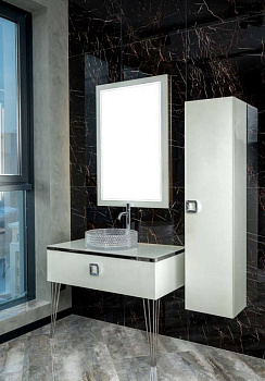 Столешница стекло 100см прямая БЕЛАЯ