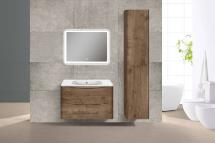 База под раковину Paola 800 подвесная, 2 выкатных ящика soft close, V.Oak