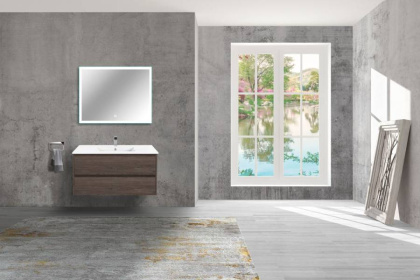 База под раковину Gio 100 подвесная, 2 выкатных ящика soft-close, R.Oak