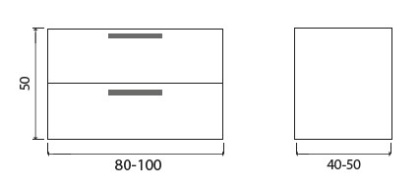 Дополнительный модуль Creto Truffle 2 ящика р-р 80 - 100 Дополнительный модуль Creto Truffle 2 ящика р-р 80 - 100