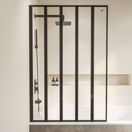 Шторка на ванну RGW Screens SC-22B 120x150 03112212-14 профиль Черный стекло прозрачное