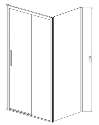 Душевой уголок Soft VSR-3SO9015CL, 1500*900, хром, стекло прозрачное