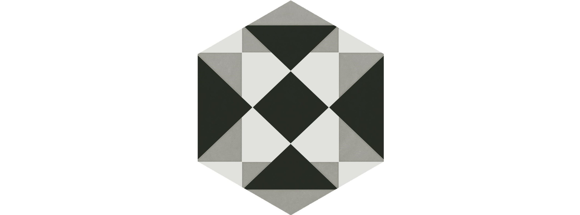 Декор 3 VT\A285\SG1010 Кальсада Черный/Белый/Серый (12см*10,4см*7мм) (45шт/0,561м2) Шестиугольник, шт