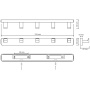 Вешалка для полотенец Bemeta Via 135006252 Хром, с 5 крючками