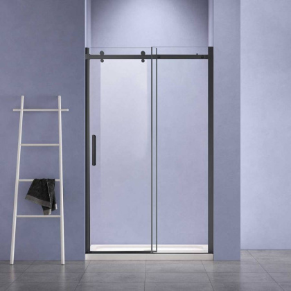 Душевая дверь Como-N VDS-4CN120CLB, 1200, черный, стекло прозрачное