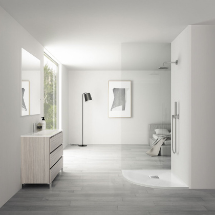 Поддон для душа из искусственного камня VST-4SQ9090W, 900*900*25, белый матовый