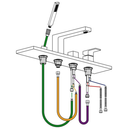 Смеситель для ванны с душем, врезной Timo Selene 2130/00Y хром