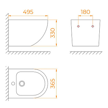 Биде подвесное RGW SW-80