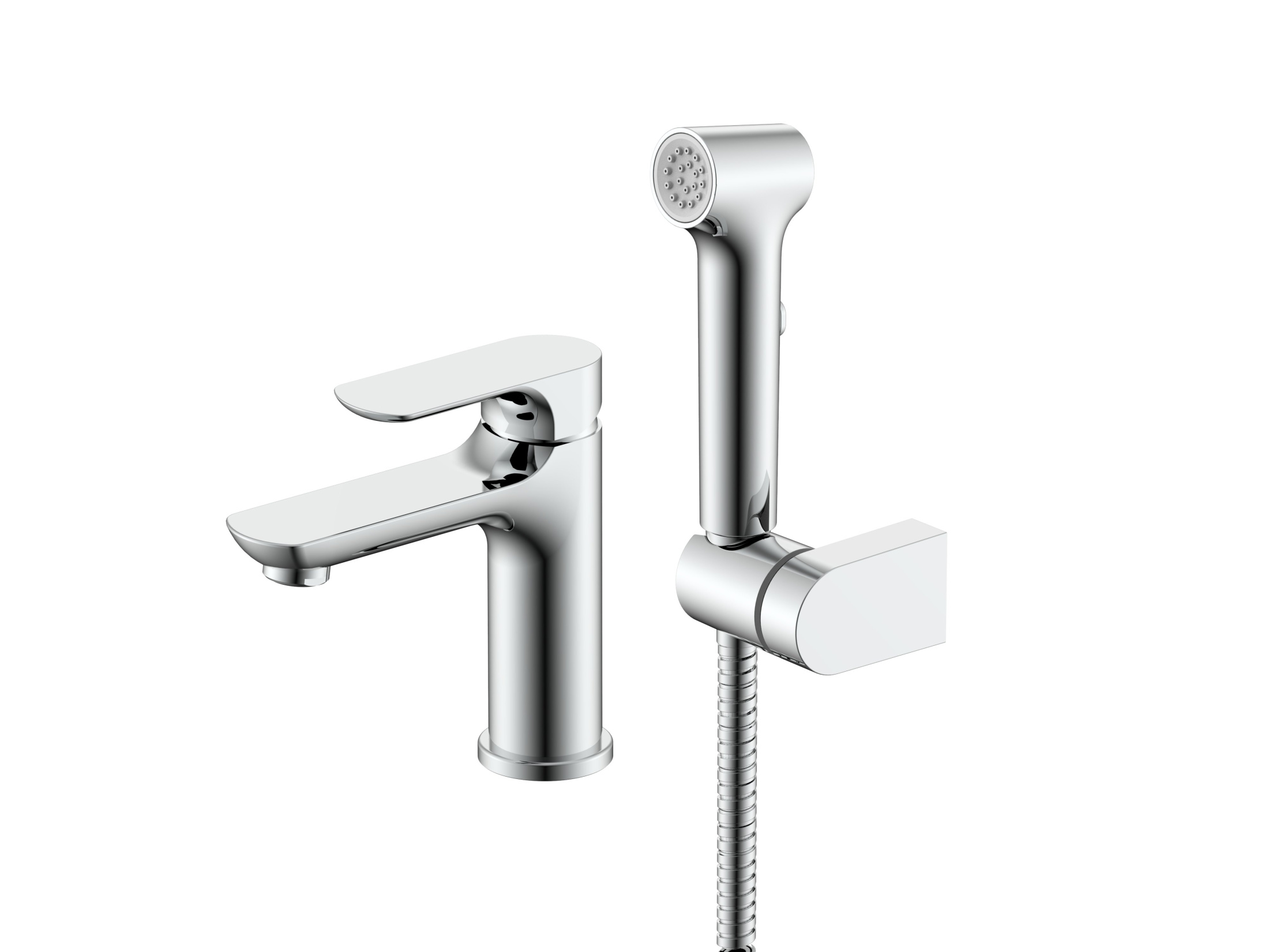 Смеситель Raglo с гигиеническим душем для умывальника  R03.12