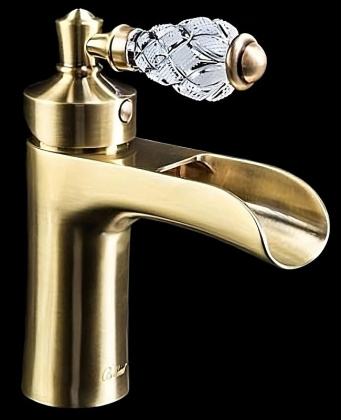 Смеситель для умывальника VOGUE CRYSTAL, бронза_Комплект