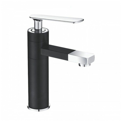 Смеситель для раковины латунь, черный S6601H