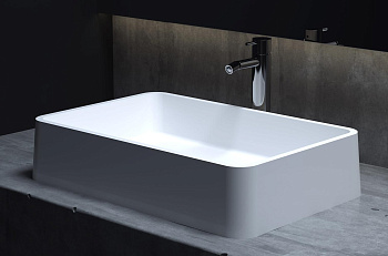 Раковина Salini GLORIA 307 1102207M S-Stone покраска по RAL снаружи, накладная, матовая 1102207MRH Раковина Salini GLORIA 307 1102207M S-Stone покраска по RAL снаружи, накладная, матовая 1102207MRH