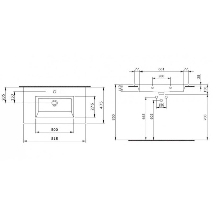 Раковина Bocchi Milano 1113-001-0126 белая Раковина Bocchi Milano 1113-001-0126 белая