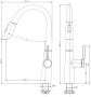 Смеситель для кухни Vincea VKF-176MB, черный