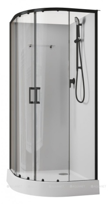 Душевая кабина Aquanet Passion EVO R black 90x90 набор 1