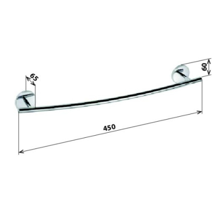 Держатель для полотенец Bemeta Alfa 102402052 Цинк