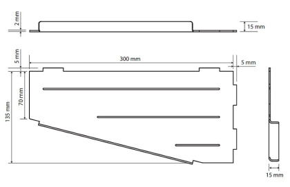 Душевая полка Bemeta Cytro 101302410 угловая, Черная матовая