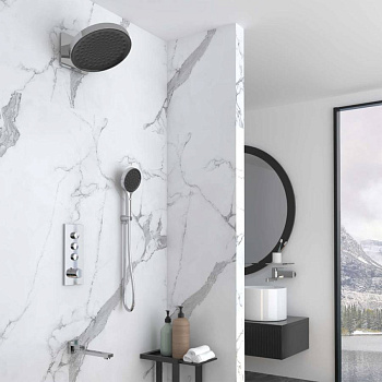 Душевой комплект VSFW-433TI3CH встраиваемый, термостатический, трехрежимный, хром