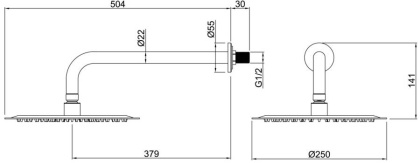 Верхний душ Allen Brau Infinity 5.21019-00 хром Верхний душ Allen Brau Infinity 5.21019-00 хром