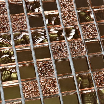 Мозаика Bonaparte Стеклянная Mirror Bronze 30х30 см Мозаика Bonaparte Стеклянная Mirror Bronze 30х30 см