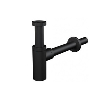 Сифон для умывальника цельнометаллический черный, A400BLACK