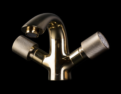 Смеситель для умывальника ROYAL CRYSTAL, золото_Комплект Смеситель для умывальника ROYAL CRYSTAL, золото_Комплект