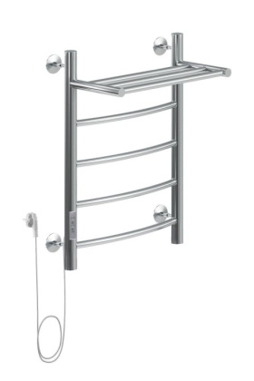 Полотенцесушитель электрический Aquanet Romeo 60х50 Тэн слева, с полкой