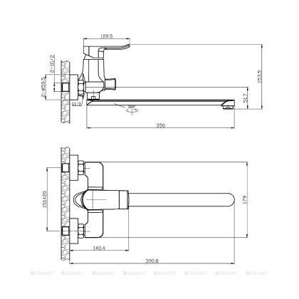 Смеситель для ванны/душа Agger Happy A0421100 с душевым набором