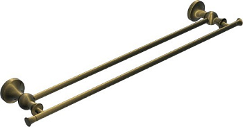 Полотенцедержатель двойной RUSH Crete, 5х60х12 см, цвет бронза, CR35532