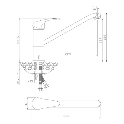 Смеситель д/кухни АVILA, арт. 02430AV