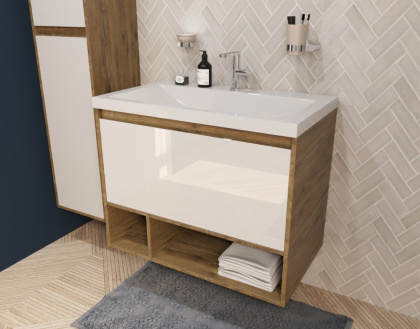 Комплект мебели Monaco Wood 800х480 подвесной 1 ящик (ШхГхВ) 798х476х607