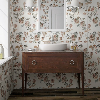 Декор 14017R\3F Монфорте Роза обрезной 40*120*10 (уп\3шт), шт