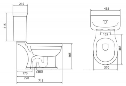 Чаша напольного унитаза BelBagno BOHEME BB115CPS Чаша напольного унитаза BelBagno BOHEME BB115CPS